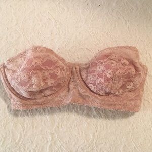 Forever 21 Pink/Nude Lace Bralet, strapless